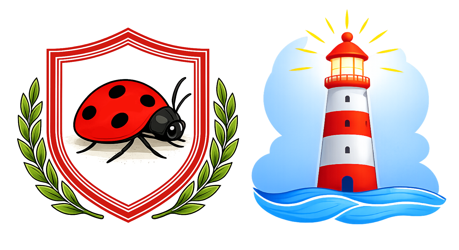 ladybug lighthouse logo merge